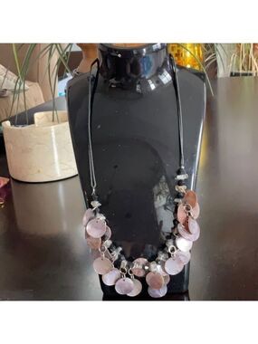 Vintage Disc Dangle Necklace